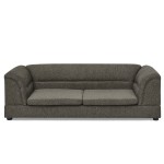 Oversized Pet Sofa, Curved Armrest Rectangular Dog Sofa, Linen Fabric Comfort Pet Couch for Large & Oversized Dogs-Dark Gray 